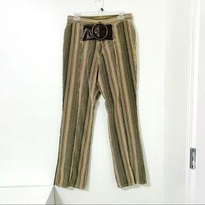 Crest Jeans Striped Tan Corduroy Pants
